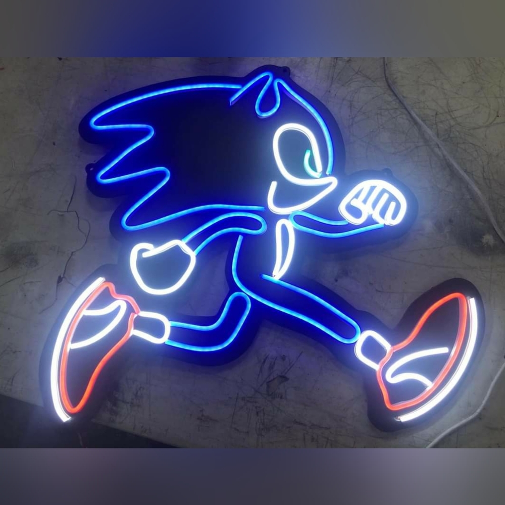 Neon Sonic the Hedge Hog LED Sign